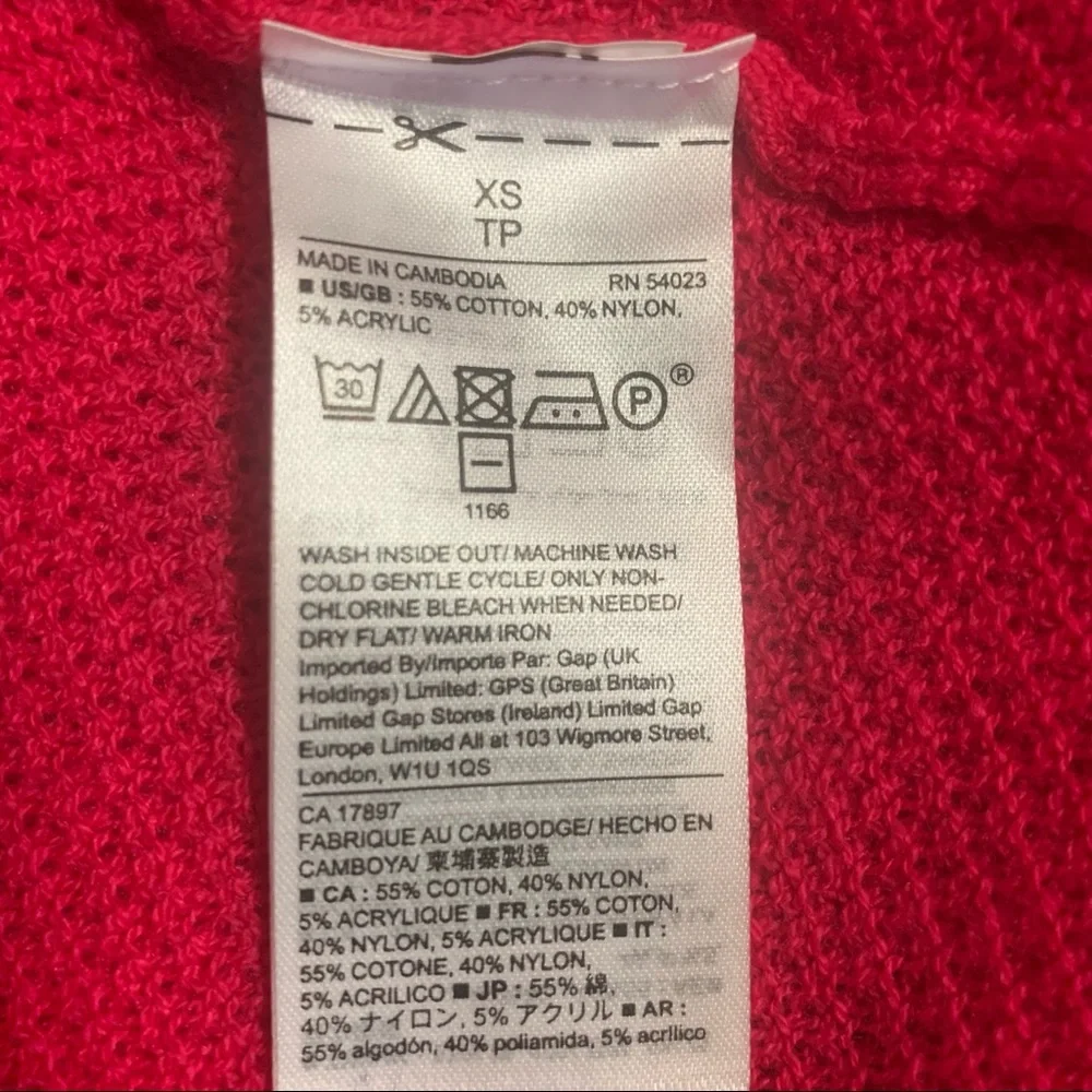 Gap Red Sweater Top XS - Picture 4 of 4